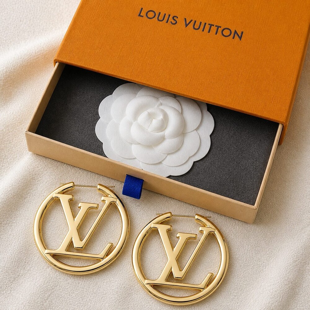 Louis Vuitton Signature Earrings Style 8 | New with Box - Picture 2 of 9